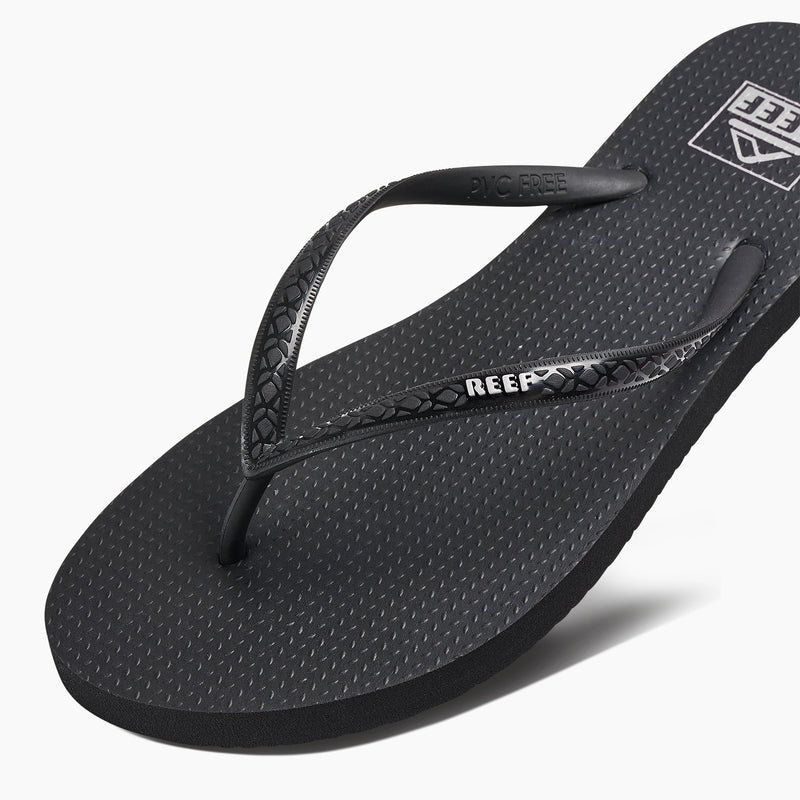 Klapki Damskie REEF Seaside, Black/White