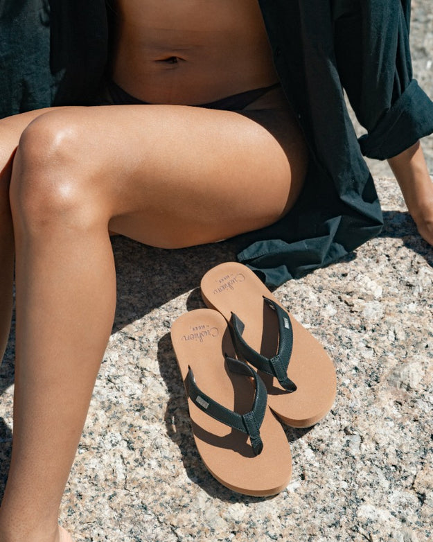 Klapki Damskie Baja Sands, Black/Tan
