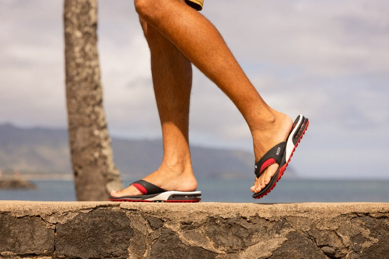 Klapki Męskie Fanning Pregame, Black/Red