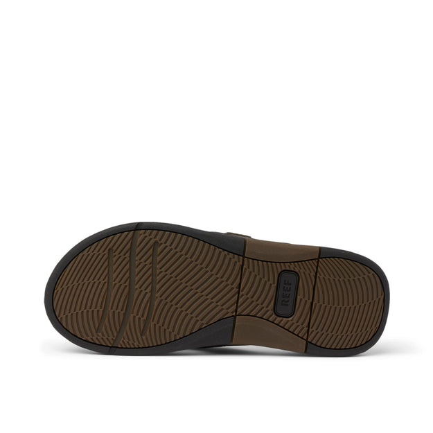 Klapki Męskie Leather Offshore, Dark Brown