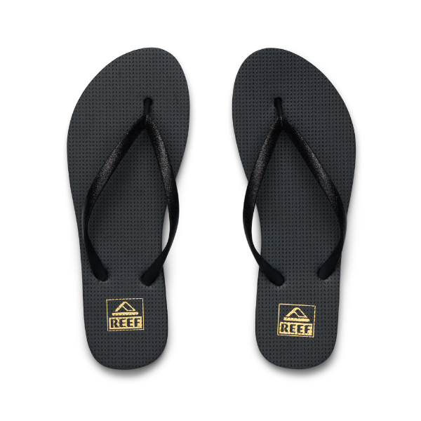 Klapki Damskie REEF Seaside, Black Glitter
