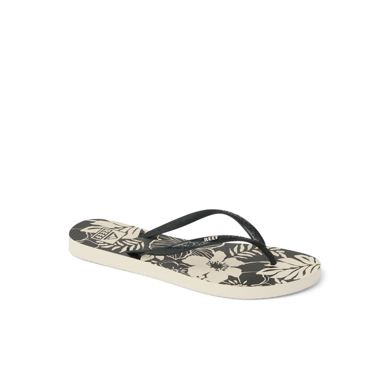 Klapki Damskie REEF Seaside Prints, Black Floral
