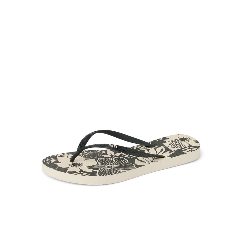 Klapki Damskie REEF Seaside Prints, Black Floral
