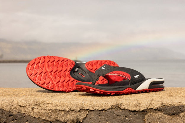 Klapki Męskie Fanning Pregame, Black/Red